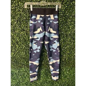 Ultracor Womens Blue Camo High Waist Leggings Size XS Stars